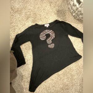 *Vintage* Designer Sofi Black Top with Sequin Design